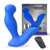 Синий вибромассажер простаты 3,5’’ Remote Control P-spot Massager - 12,5 см. - Erokay - в Ачинске купить с доставкой