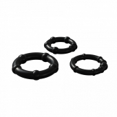 Набор из 3 черных эрекционных колец Babooom Ring Set - Adrien Lastic - в Ачинске купить с доставкой