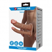 Реалистичная полая насадка на член для двойного проникновения Yairon - 17,5 см. - Baile - купить с доставкой в Ачинске