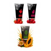 Набор из 3 съедобных лубрикантов JUJU (клубника, малина, тропические фрукты) - JuJu - купить с доставкой в Ачинске