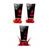 Набор из 3 съедобных лубрикантов JUJU (клубника, малина, вишня) - JuJu - купить с доставкой в Ачинске