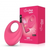 Розовое интерактивное эрекционное виброкольцо Leo - Easy toys - в Ачинске купить с доставкой