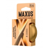 Точечные презервативы MAXUS 2000 Amazing Dots с железным кейсом - 3 шт. - Maxus - купить с доставкой в Ачинске
