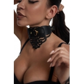 Фигурный чокер с узорами и золотистой фурнитурой - Crazy Handmade - купить с доставкой в Ачинске