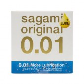 Увлажнённый презерватив Sagami Original 0.01 Extra Lub - 1 шт. - Sagami - купить с доставкой в Ачинске