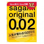 Презервативы увеличенного размера Sagami Original 0.02 XL-size - 3 шт. - Sagami - купить с доставкой в Ачинске