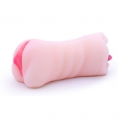 Телесный двусторонний мастурбатор - вагина и ротик - Boys of Toys - в Ачинске купить с доставкой