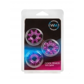 Набор из 3 лиловых эрекционных колец различной формы - Erowoman-Eroman - в Ачинске купить с доставкой