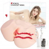 Мастурбатор-полуторс с двойным слоем материала и вибрацией Jenny Onahole Real Vagina - KOKOS - в Ачинске купить с доставкой