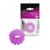 Лиловое эрекционное кольцо с 2 рядами стимулирующих шариков - Erowoman-Eroman - в Ачинске купить с доставкой