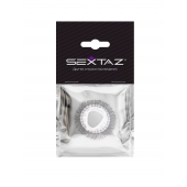Эластичное эрекционное кольцо с длинными черными «ресничками» - Sextaz - в Ачинске купить с доставкой