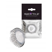 Эластичное эрекционное кольцо с длинными черными «ресничками» - Sextaz - в Ачинске купить с доставкой