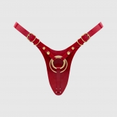 Красный пояс для фиксации насадок Strap-On-Me Leatherette Harness Fabulous - Strap-on-me - купить с доставкой в Ачинске