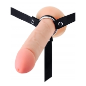 Мужской полый страпон на регулируемых ремешках - 22 см. - Sex Expert - купить с доставкой в Ачинске