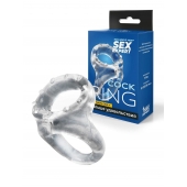 Прозрачное двойное эрекционное кольцо - Sex Expert - в Ачинске купить с доставкой