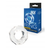 Прозрачное эрекционное кольцо в форме гайки - Sex Expert - в Ачинске купить с доставкой