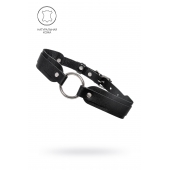 Черный кожаный чокер-ошейник со скруглёнными углами - Pecado - купить с доставкой в Ачинске