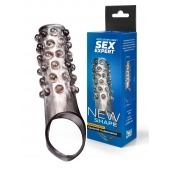 Дымчатая насадка на пенис с выпуклостями - 11 см. - Sex Expert - в Ачинске купить с доставкой