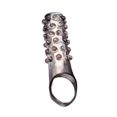 Дымчатая насадка на пенис с выпуклостями - 11 см. - Sex Expert - в Ачинске купить с доставкой