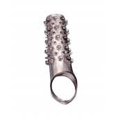 Дымчатая насадка на пенис с шипами и выпуклостями - 12 см. - Sex Expert - в Ачинске купить с доставкой