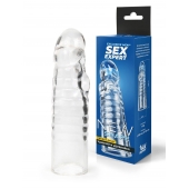 Прозрачная закрытая насадка на член - 15 см. - Sex Expert - в Ачинске купить с доставкой