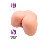 Телесный мастурбатор в форме попки с 2 любовными входами - No Name - в Ачинске купить с доставкой