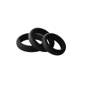 Набор из 3 черных эрекционных колец Smooth Silicone Cockring Pack - Dream Toys - в Ачинске купить с доставкой