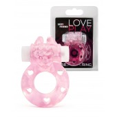 Розовое эрекционное виброкольцо в форме зайчика - 1137 - в Ачинске купить с доставкой