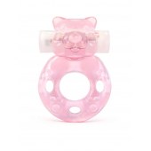Розовое эрекционное виброкольцо в форме мишки - 1137 - в Ачинске купить с доставкой