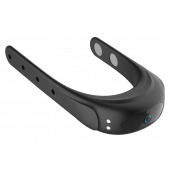 Черное эрекционное виброкольцо на ремешках - Boys of Toys - в Ачинске купить с доставкой