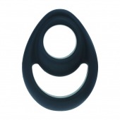 Черное эрекционное кольцо Double Ergo Silicone Cockring - Shots Media BV - в Ачинске купить с доставкой