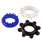 Набор из 3 эрекционных колец разного цвета и рельефа - Boys of Toys - в Ачинске купить с доставкой