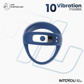 Синее интерактивное эрекционное виброкольцо Rank - Intoyou - в Ачинске купить с доставкой