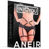 Черные стрепы на бёдра Aneir - Intoyou - купить с доставкой в Ачинске