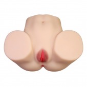 Телесный мастурбатор с 2 любовными отверстиями Olivia - Baile - в Ачинске купить с доставкой