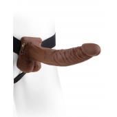 Полый мужской фаллопротез Hollow Strap-On with Balls - 24 см. - Pipedream - купить с доставкой в Ачинске