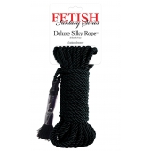Черная веревка для фиксации Deluxe Silky Rope - 9,75 м. - Pipedream - купить с доставкой в Ачинске