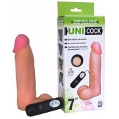 Фаллическая насадка Харнесс UNICOCK 7  с вибрацией - 19 см. - LOVETOY (А-Полимер) - купить с доставкой в Ачинске