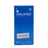Классические презервативы Unilatex Natural Plain - 12 шт. + 3 шт. в подарок - Unilatex - купить с доставкой в Ачинске
