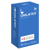 Классические презервативы Unilatex Natural Plain - 12 шт. + 3 шт. в подарок - Unilatex - купить с доставкой в Ачинске