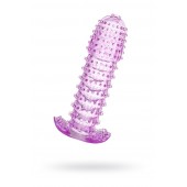 Гелевая фиолетовая насадка с шипами - 12 см. - Toyfa Basic - в Ачинске купить с доставкой