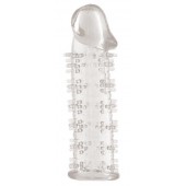 Гелевая прозрачная насадка с шипами - 12 см. - Toyfa Basic - в Ачинске купить с доставкой