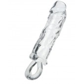 Прозрачная насадка с петлёй для фиксации - 14 см. - ToyFa - в Ачинске купить с доставкой