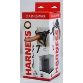 Насадка-фаллоимитатор на кожаных трусиках Harness Ultra Realistic 7  - 18 см. - LOVETOY (А-Полимер) - купить с доставкой в Ачинске