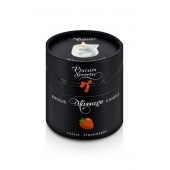 Массажная свеча с ароматом клубники Bougie de Massage Gourmande Fraise - 80 мл. - Plaisir Secret - купить с доставкой в Ачинске