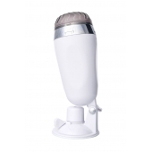 Мастурбатор-вагина в белой колбе с присоской и встраиваемой вибропулей - A-toys - в Ачинске купить с доставкой