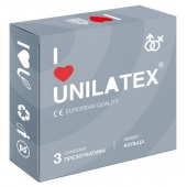 Презервативы с рёбрами Unilatex Ribbed - 3 шт. - Unilatex - купить с доставкой в Ачинске