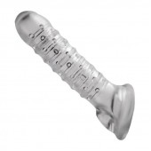 Утолщающая ребристая насадка на пенис - Доминирующее кольцо - в Ачинске купить с доставкой