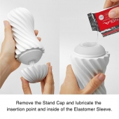 Мастурбатор FLEX Silky White с мягким рельефом - Tenga - в Ачинске купить с доставкой