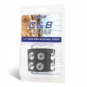 Ремень на член и мошонку 1.5  Cock Ring With Ball Strap - BlueLine - купить с доставкой в Ачинске